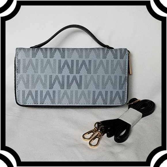 Mia K. Farrow Handbags - NWT Mia K. Farrow Gray Wristlet w/ Shoulder Strap